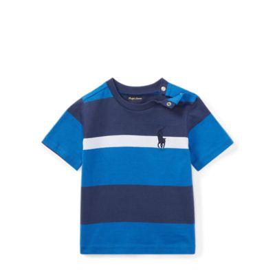 Ralph Lauren Striped Cotton Jersey T-shirt Boysenberry Multi 12m