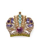 Ralph Lauren Crown Crystal Brooch Gold Multi