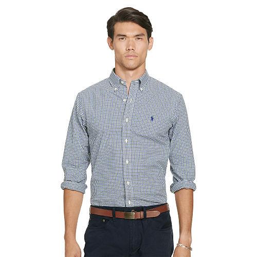 Polo Ralph Lauren Slim-fit Checked Poplin Shirt Green/blue