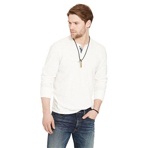 Ralph Lauren Denim & Supply Flag-placket Jersey Henley Antique Cream