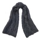 Ralph Lauren Rope Cable-knit Wool Scarf Antique Hthr