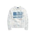 Ralph Lauren Indigo Flag Cotton Sweater Cream/indigo
