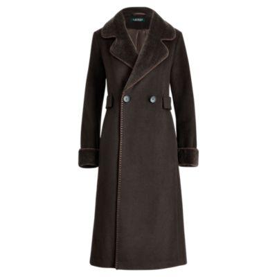 Ralph Lauren Wool-blend Trench Coat Military Green
