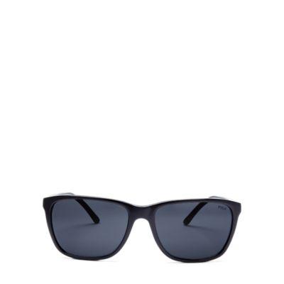 Ralph Lauren Square Sunglasses Shiny Black