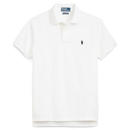 Polo Ralph Lauren Custom Fit Stretch Mesh Polo White