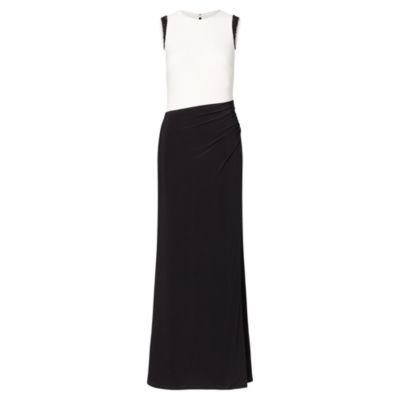 Ralph Lauren Color-blocked Gown Black/lauren White