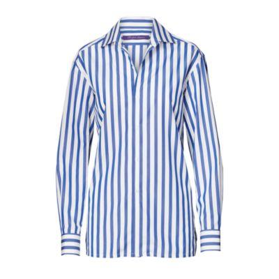 Ralph Lauren Striped Cotton Shirt White/classic Blue