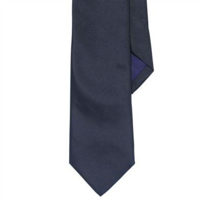 Ralph Lauren Peau De Soie Tie Navy