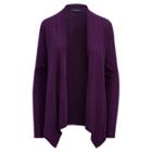Ralph Lauren Silk-blend Open-front Cardigan Dark Mulberry