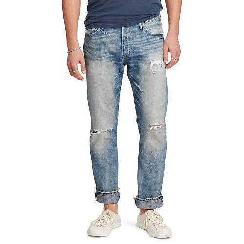 Ralph Lauren Denim & Supply D & S Bedford Straight Jean Mason Destruct