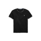 Ralph Lauren Custom Slim Fit Mesh T-shirt Polo Black