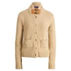 Ralph Lauren Cashmere Shawl Cardigan Lux Tan