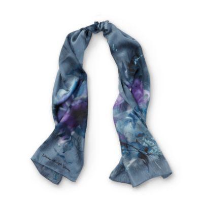 Ralph Lauren Claudette Floral Silk Scarf Black
