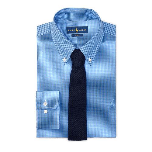 Polo Ralph Lauren Slim-fit Cotton Poplin Shirt Royal/white