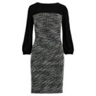 Ralph Lauren Two-tone Jersey Dress Blk/white/blk