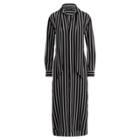 Ralph Lauren Tie-neck Silk Dress Black/trophy Cream