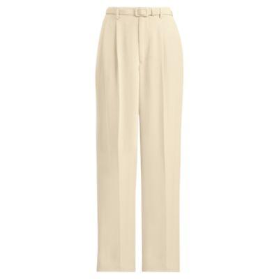 Ralph Lauren Kenley Crepe Wide-leg Pant Sand