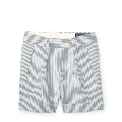 Ralph Lauren Cotton Seersucker Short Blue 9m