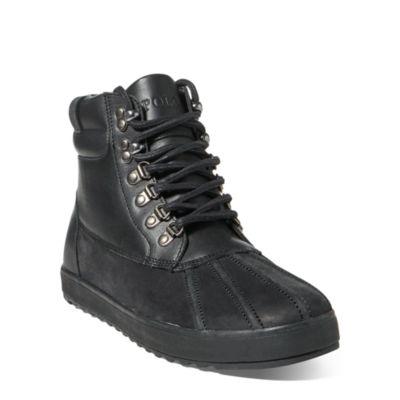 Ralph Lauren Regnald Nubuck Sneaker Boot Black/black