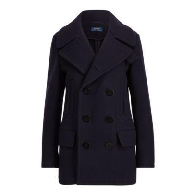 Ralph Lauren Wool-blend Peacoat Aviator Navy