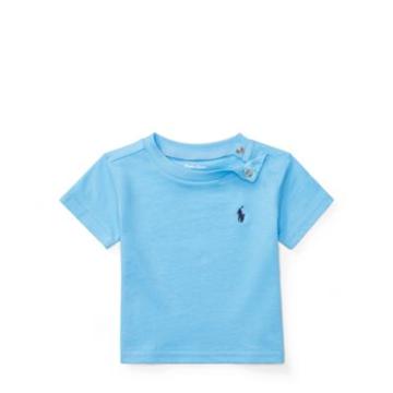 Ralph Lauren Cotton Jersey Crewneck T-shirt Chatham Blue 3m