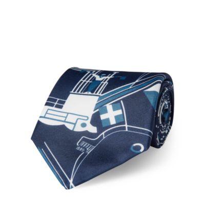 Ralph Lauren Maritime Silk Habotai Tie Navy/blue