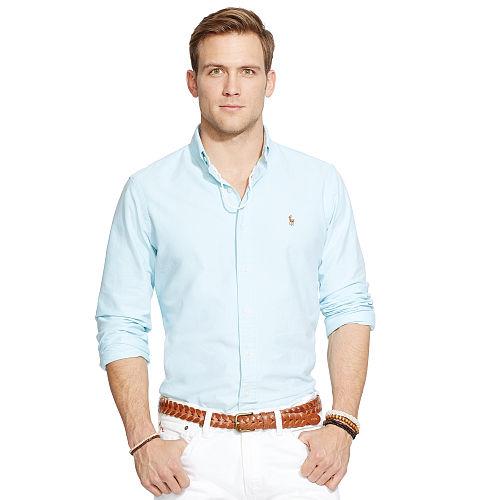 Polo Ralph Lauren Cotton Oxford Sport Shirt Aegean Blue