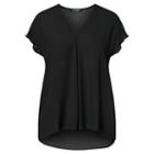 Ralph Lauren Lauren Georgette Short-sleeve Top Polo Black