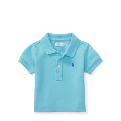 Ralph Lauren Cotton Mesh Polo Shirt Soft Turquoise 3m