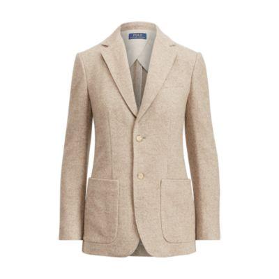 Ralph Lauren Wool-blend Tweed Blazer Soft Tan