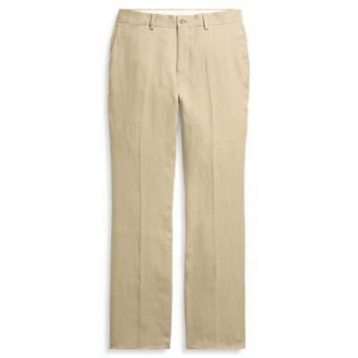 Ralph Lauren Straight Fit Linen Pant Khaki