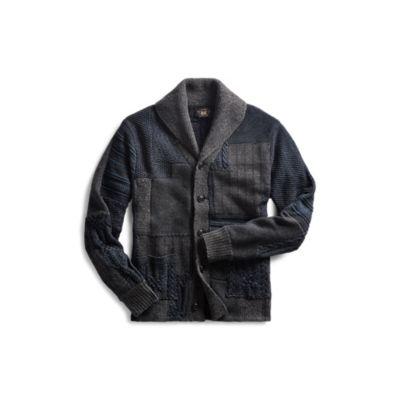Ralph Lauren Indigo Patchwork Cardigan Black Dark Grey