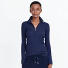 Ralph Lauren Lauren Waffle-knit Mockneck Pullover Navy