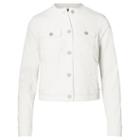 Ralph Lauren Lauren Petite Collarless Denim Jacket Gesso Coated
