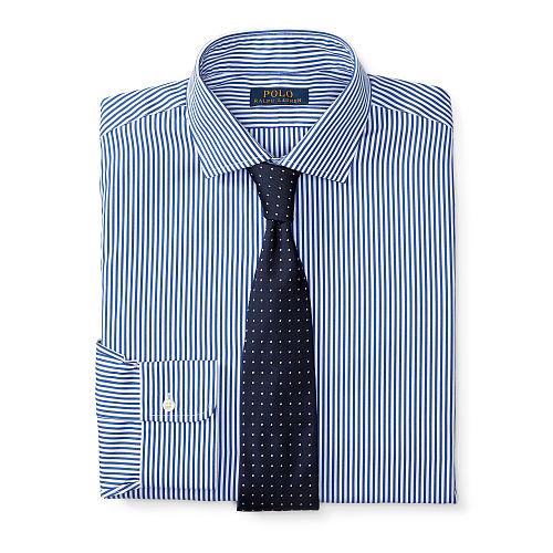 Polo Ralph Lauren Slim-fit Cotton Dress Shirt 1124 Blue/white