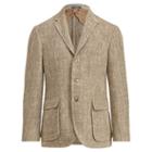 Polo Ralph Lauren Polo Herringbone Suit Jacket Brown And Tan
