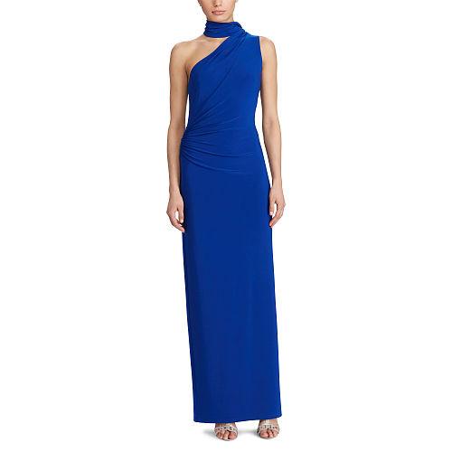 Ralph Lauren Lauren Jersey One-shoulder Gown