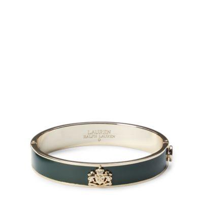 Ralph Lauren Crest Bangle Gold/green