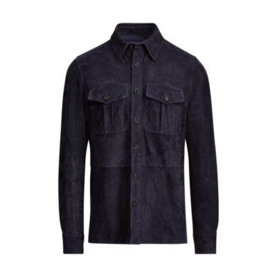 Ralph Lauren Suede Jacket Classic Chairman Navy
