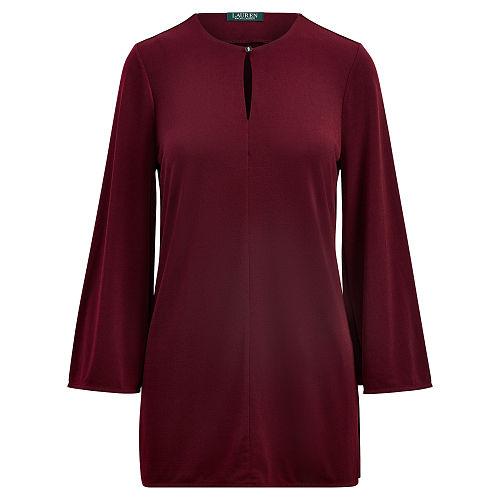 Ralph Lauren Lauren Petite Jersey Keyhole Top