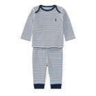 Ralph Lauren Cotton Top & Legging Set Summer Navy/white 3m