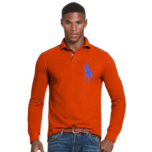 Polo Ralph Lauren Slim Fit Cotton Mesh Polo Dusk Orange