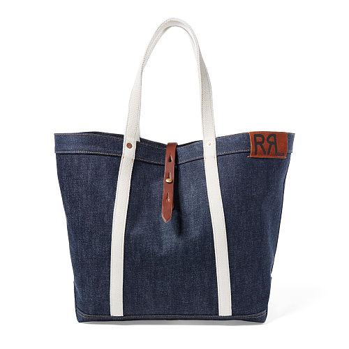 Ralph Lauren Rrl Stifel-murphy Denim Tote Indigo