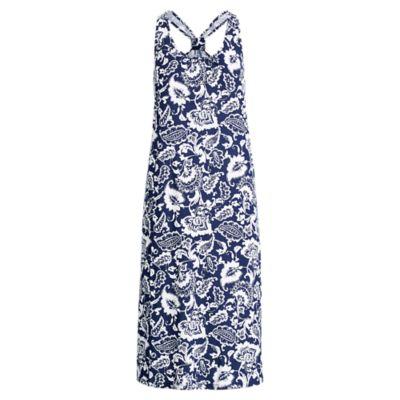 Ralph Lauren Racerback Cotton Gown Navy Print
