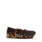 Ralph Lauren Polo-overlay Webbed Belt Olive Multi
