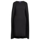 Ralph Lauren Merino Wool Cape Dress Black