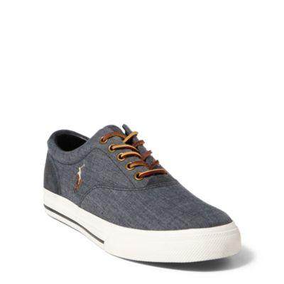 Ralph Lauren Vaughn Canvas Sneaker Black/carbon Grey