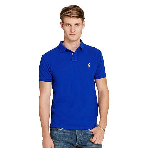 Polo Ralph Lauren Slim-fit Mesh Polo Shirt Heritage Royal
