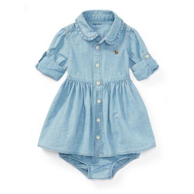 Ralph Lauren Chambray Shirtdress & Bloomer Indigo 6m