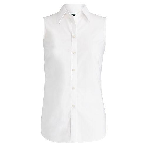Ralph Lauren Lauren Cotton Sleeveless Shirt White